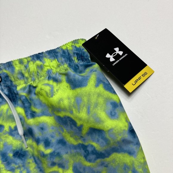 New! Under Armour Blue Green Swim Trunks - Picture 4 of 6